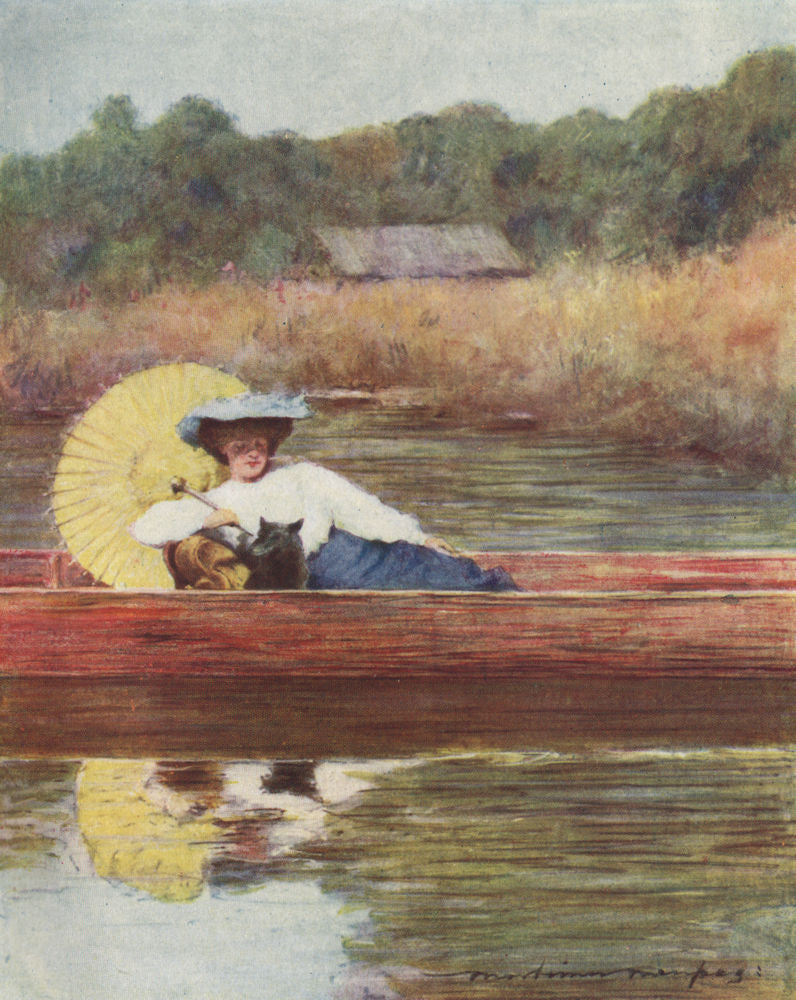 'Caversham' by Mortimer Menpes. Berkshire 1906 old antique print picture